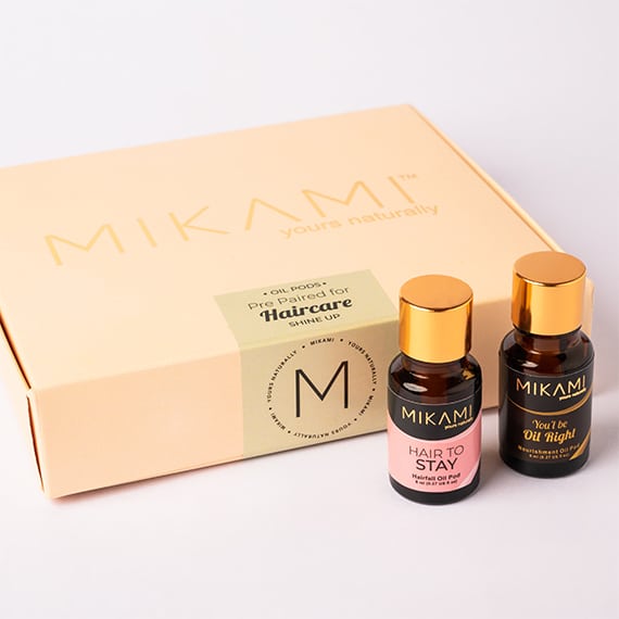Image of MIKAMI Shine up Box - with Hair to stay & You'l be Oil right Bottle