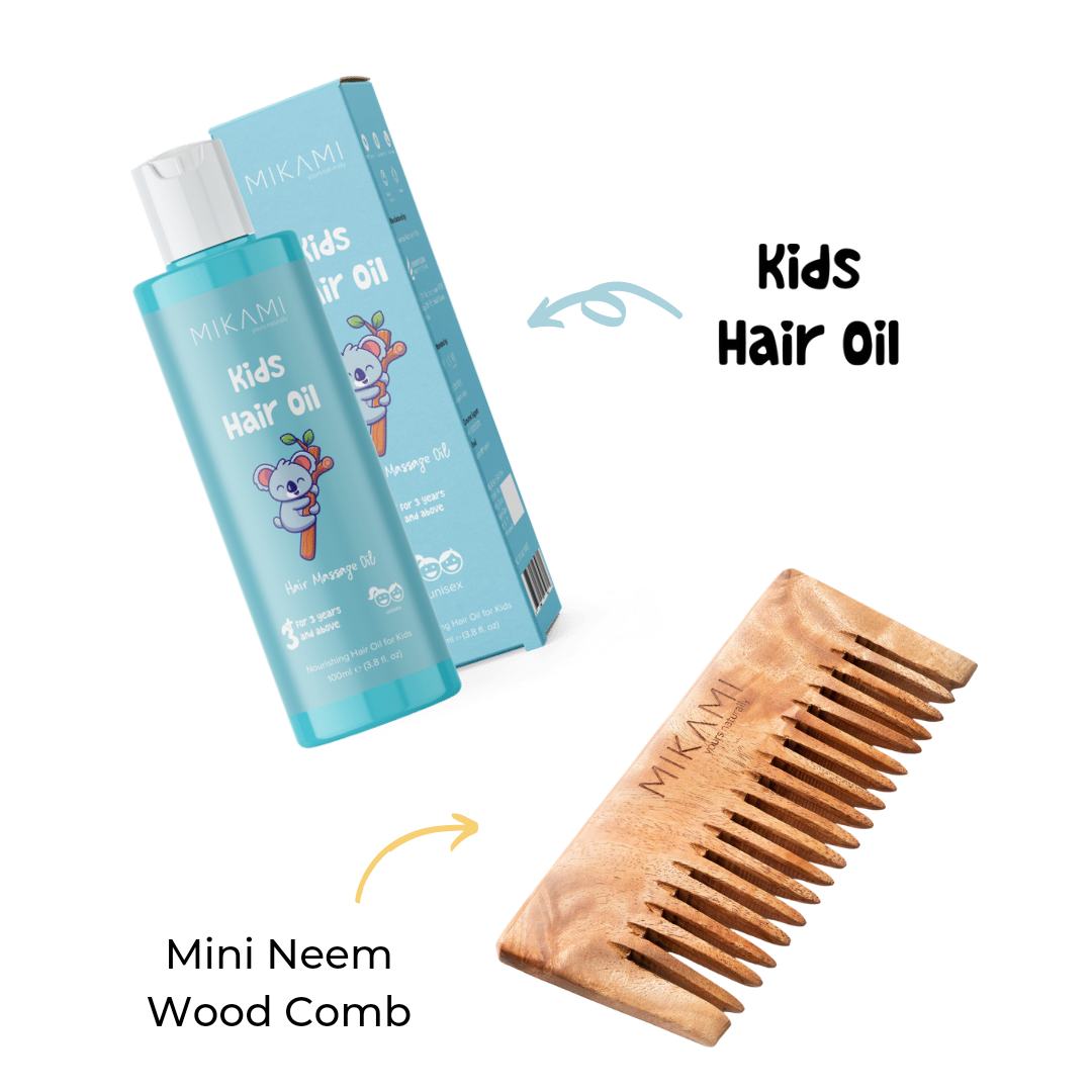 KIDS HAIR OIL + mini NEEM WOOD COMB